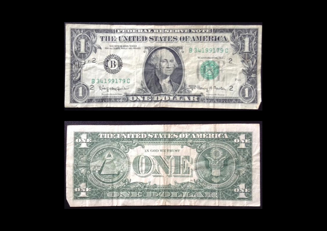One dollar note
